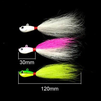 High-Quality Saltwater Fishing Jig Teasers - 3/5oz 28g Bucktail Jig Heads