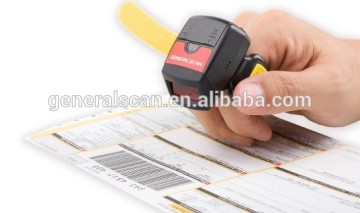 GS 1D Laser Tiny Wireless Android Laser Bluetooth Barcode Scanner Wearable RS232 Fingerprint Barcode Ring Scanner