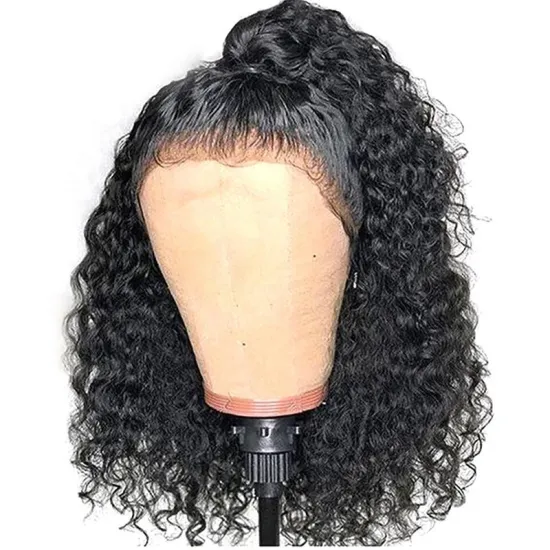 New Arrival Deep Curls HD Swiss Lace Front Premium Remy 100% Human Hair Bob Wig Colored Bob Wig