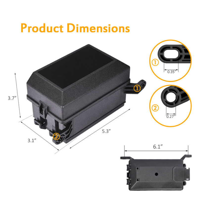 Car Fuse Box Set Auto Relay Block Holder Replacement Black Flame Retardant ABS Plastic Sniversal Car Interior Accessories