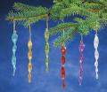 Glas-Eiszapfen-hängende Weihnachtsbaum-Verzierung Weihnachtsdekorationen