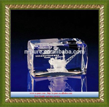 cheap customized 3D Laser Crystal glass Cube,custom 3d k9 crystal cube