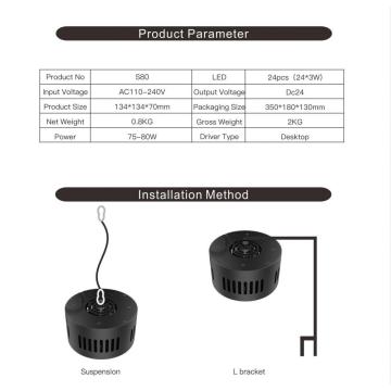 Aquarium Light Freshwater WiFi Control Remoto Black S80