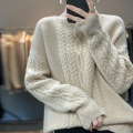 Loose casual all-wool knitwear for women