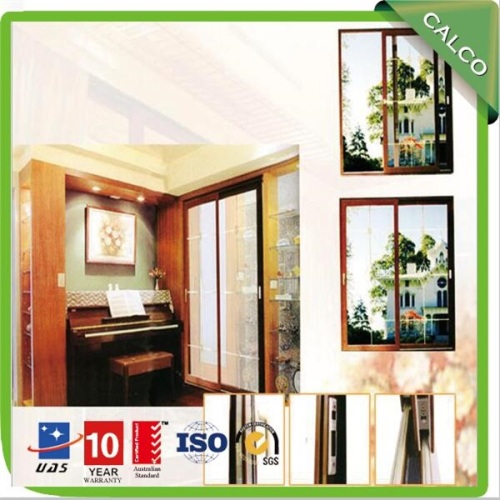 Double glass aluminum sliding door