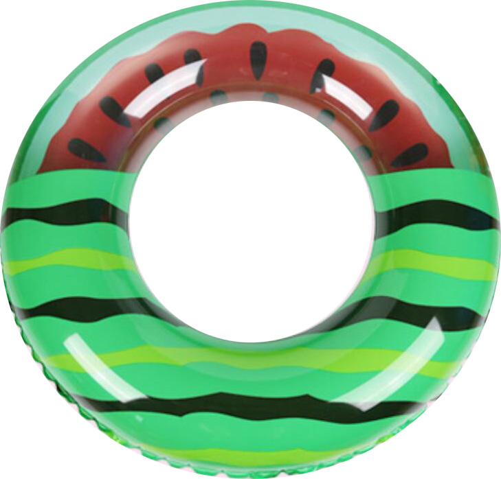 High Quality Printed Watermelon Swim Ring With Handle