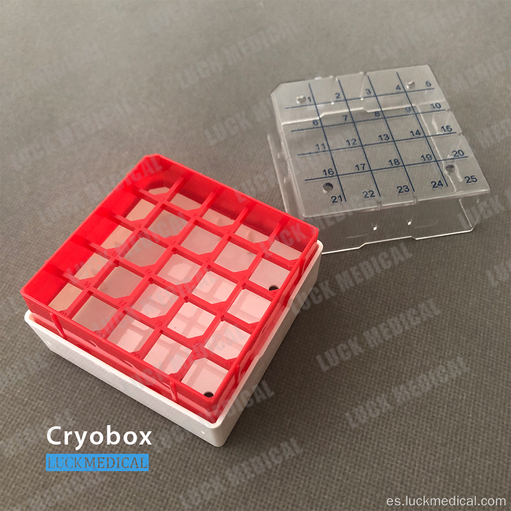 Cryobox de plástico para el almacenamiento de CryoTube