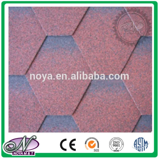 Fiberglass asphalt roofing Shingles coloured glaze 5 tab asphalt shingle for wholesales