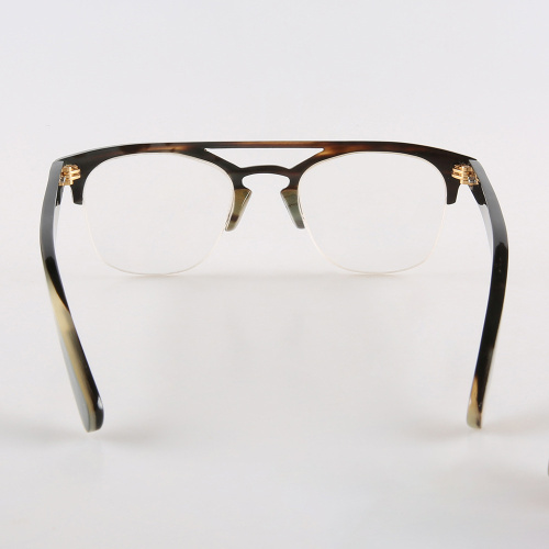 Half-Rim Horn Eyeglasses Frame