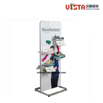Shop Fixtures Custom Rolling Wooden Shoes Display Stand