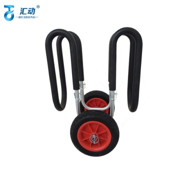 Aluminium Foldable Kayak, Collapsible Canoe with 46cm Wheel Cart for Fishing Beach Accessory