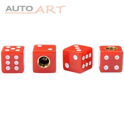 Kustom Kapz Square Solid Red Dice Valve Cap