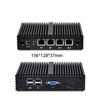 New Qotom 4 Lan Mini Pc J1900 Quad Core Linux 8G ram, 64G SSD, WIFI, apply to router, firewall, proxy, Linux Mini PC pfSense