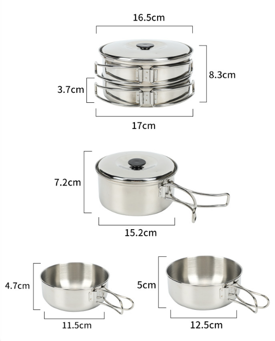 Stainless Steel Camping Kitchen Set