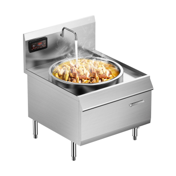 Komersial 15kw Round Induction Wok Cooker untuk hotel dan sekolah