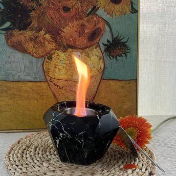 Ur-health Marble Effect Firepit Concrete Fire Pit Indoor Tabletop Fireplace Portable Fire Pit Bowl Outdoor Tabletop Fire Pit