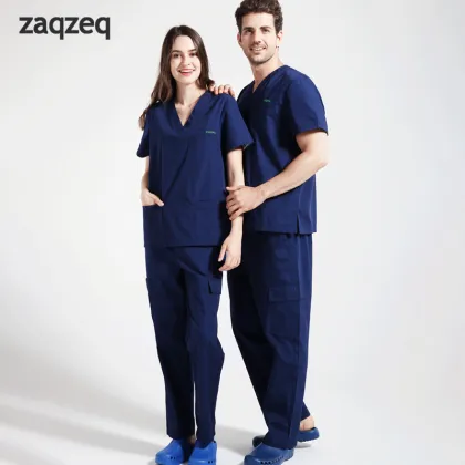 Top Quality Multi-Pocket Unisex Hospital Scrubs Uniforms Wholesale