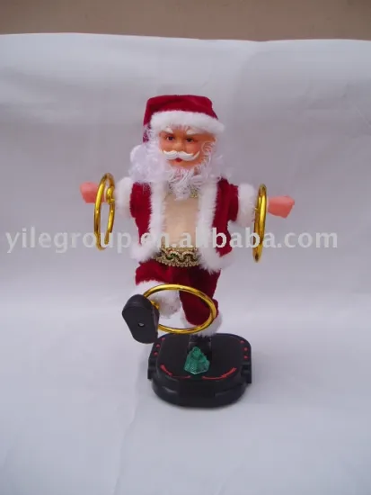 10" santa playing three circles with belly dancing