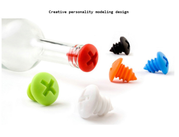 Custom Screw Wine Stoppers Silicone Wine Bottle Stopper