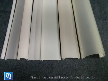 Tianqi aibaba extruded plastic lighting accessories led light cover frosted acrylic led light lamp shade