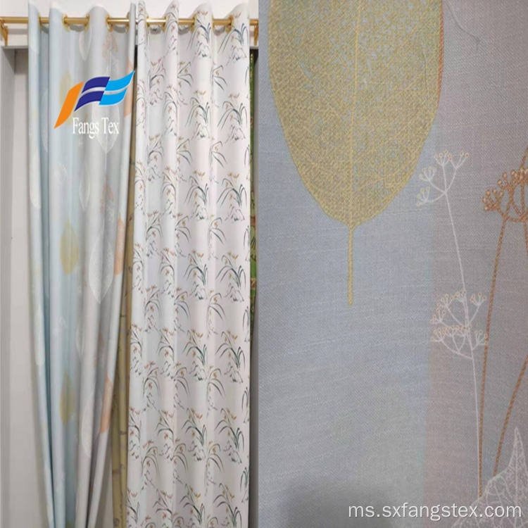 Kain Tirai Polyester Custom Floral Printing yang cantik