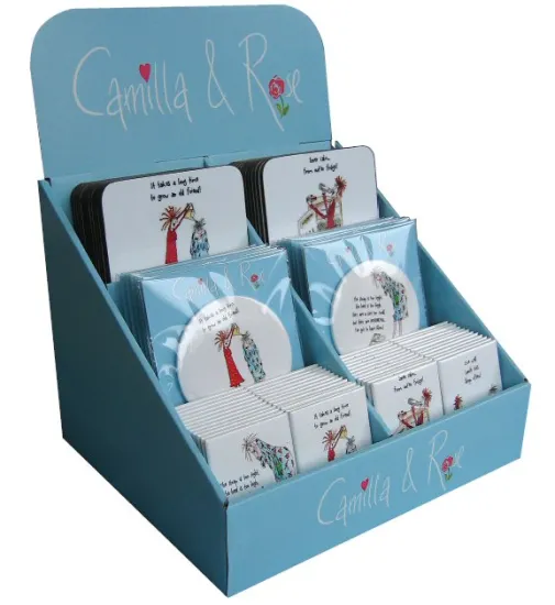 Cosmetic Mask Packaging Durable Cardboard Display / Promotion POP UP Cardboard Stand