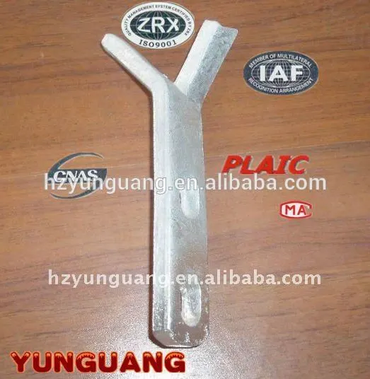 Y-shaped forged clevis hot-dip galvanized steel building hardware fitting power line Forging heavy duty fitting Link fitting