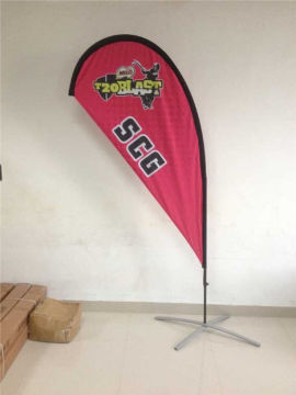 Knitted Fabric Custom Teardrop Flag Banner