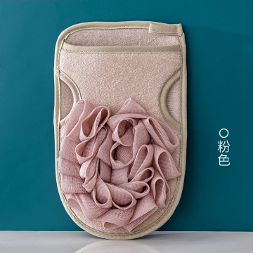 Double-Sided Bath Gloves for Efficient Cleaning