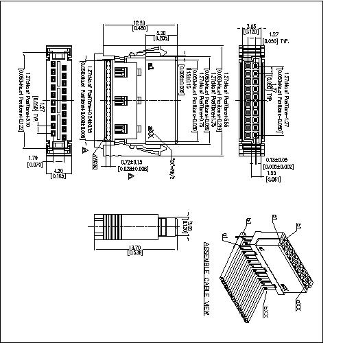 FCAI03 1.27 Pitch SDC IDC TYPE CONNECTORS