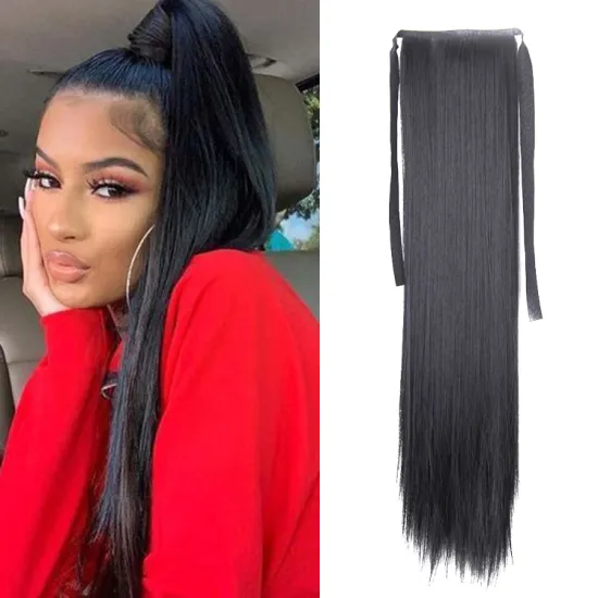 Vigorous Long Silky Straight Synthetic Hair Ponytail Heat Resistant Fiber Hairpiece for Women Hair Extension