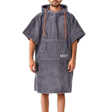 surf changing robe 100% cotton hooded poncho towel