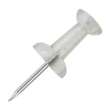 Shiny Transparent White High-Quality Thumb Push Pins for Office and Cork Boards