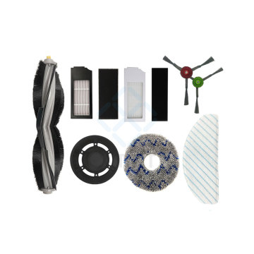 Ecovacs X1TURBO OMNI T10 TURBO Vacuum Cleaner Accessories: Main Brush, Side Brush, Mop Cloth, HEPA Filter, and Dust Bag Kits
