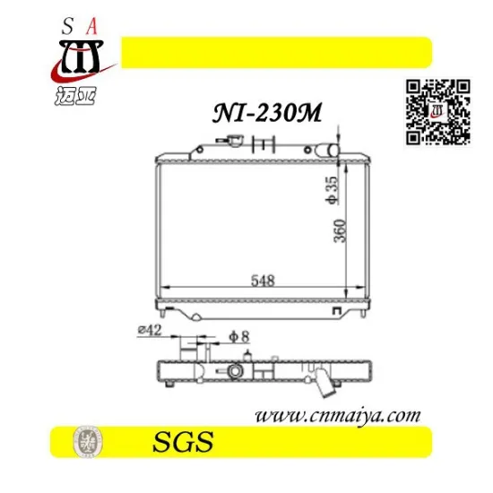 autoparts for good aluminum car radiator