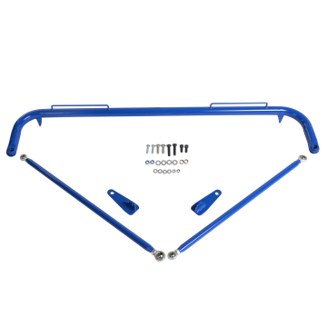 Cintura di sicurezza rivestita in acciaio inossidabile per auto Blue Harness Bar