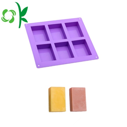 Square Silicone Candle Handgjord Flexibel Tvål Mold Wholesale