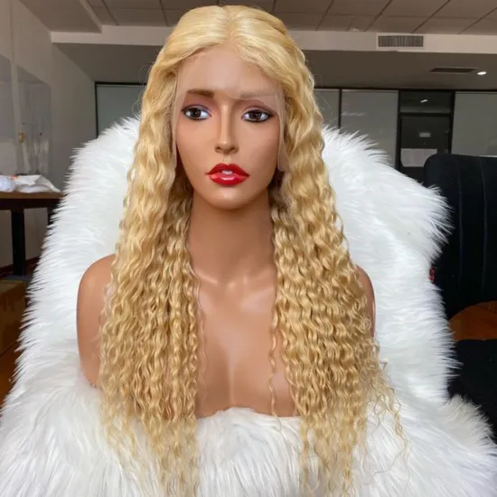 #613 Blonde Curly 13x6 Lace Frontal Wig Brazilian Remy Hair Lace Front Human Hair Wigs With Baby Hair