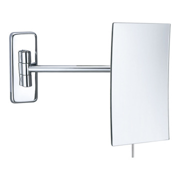Square frameless magnifying wall mirror