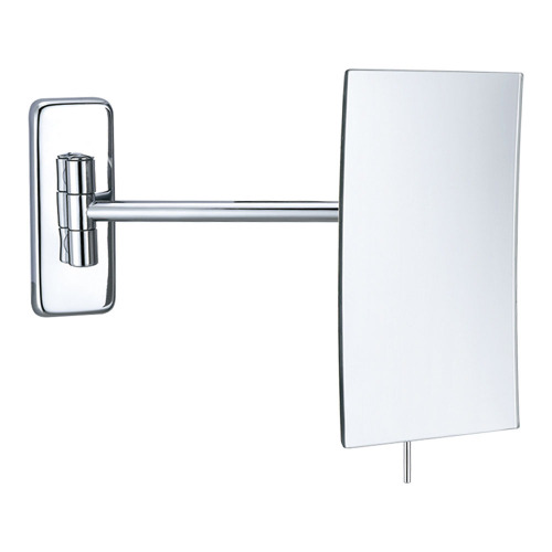 Square frameless magnifying wall mirror