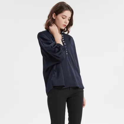 lady solid blouse shirt printed shirt office shirt