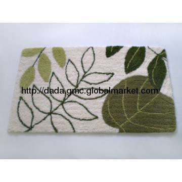 Green leaf balcony door mats