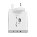 65W 3-Port QC3.0+Tip-C USB Duvar Şarj Cihazı