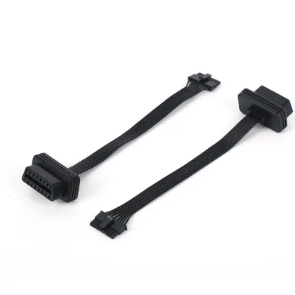 Automotive Flat Diagnostic Extension Cable for OBDII