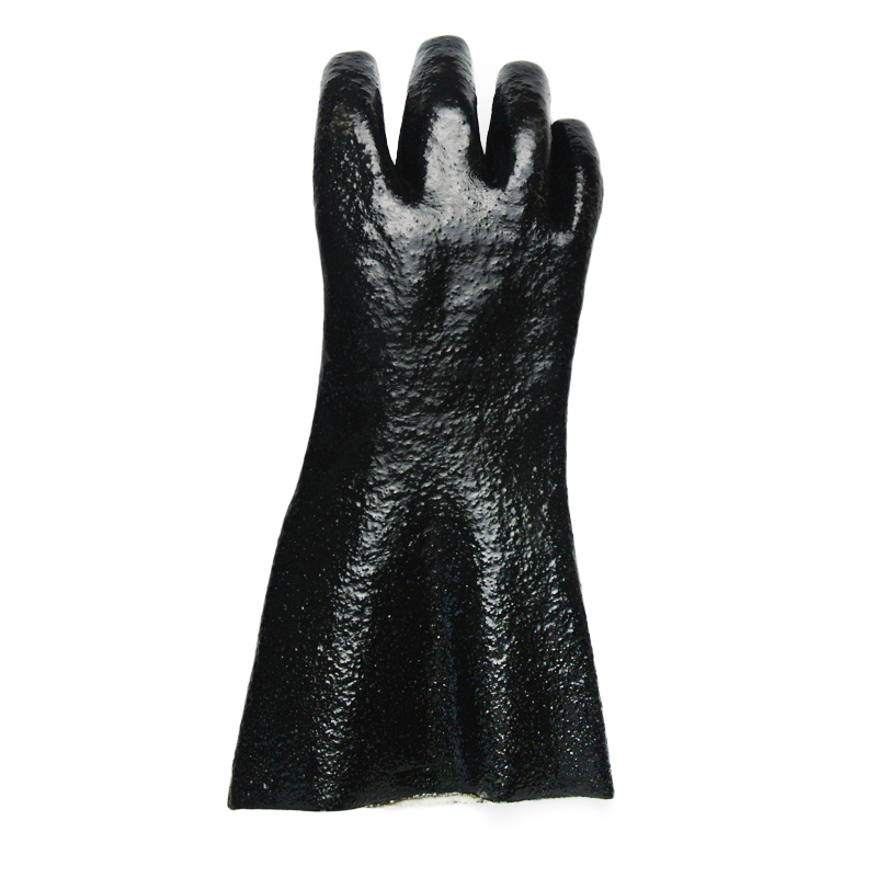 Black pvc waterproof work gloves mechanical work