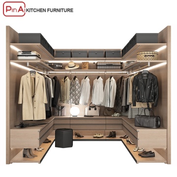 PINAI Custom Luxury U Shaped Wardrobe Closet