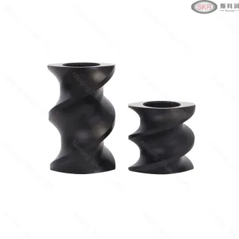 Extruder screws made of black oxide film (blackened threaded blocks)