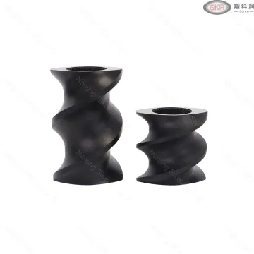 Extruder screws made of black oxide film (blackened threaded blocks)