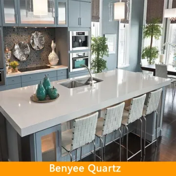 Newstar large kitchen island with quartz top