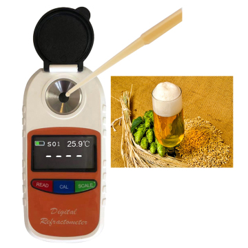 Digital Brix & Specific Gravity Refractometer Calculator for Beer (0-50% and 1.000-1.130)